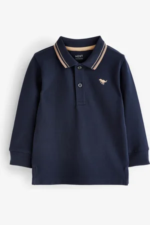Next 100% katoenen poloshirt met lange mouwen (3 mnd