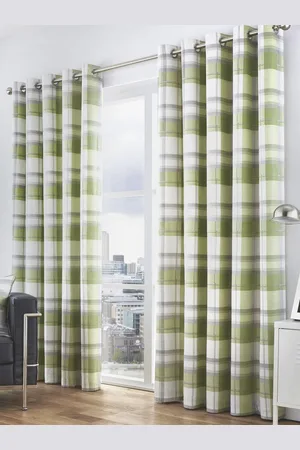 FUSION Balmoral geruite 100% katoenen ringgordijnen229 x 229 cm
