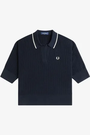 Fred Perry Open-Collar Mesh Knit-Shirt40