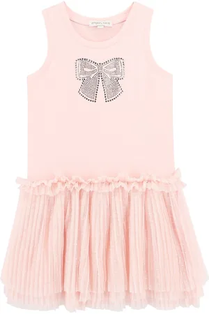 Angels Face Pink Austin Crystal Bow Tulle Dress152158cm