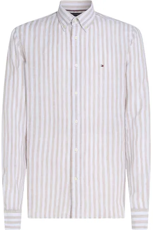 Tommy Hilfiger Regular Fit Essential Stripe 100% Linen Shirtlarge