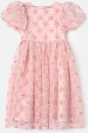 Angel & Rocket Ines Purple Embellished Puff Sleeve Dress10 Jaar (140cm)