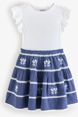 Next Embroidered 100% Cotton Skirt Dress (3-12yrs)11 Jaar (146cm)
