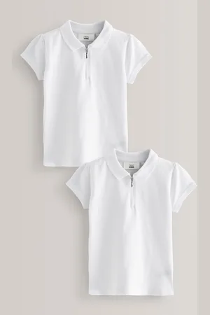 Next Verpakking van 2 100% katoenen poloshirts met rits (3