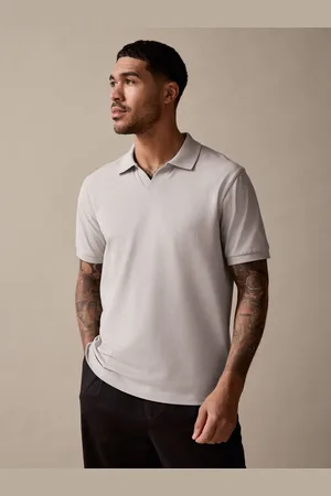 Next Piqué poloshirt met Cubaanse kraag en korte mouwenX-large