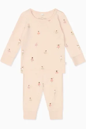 Mori Pink Ballerina Organic Cotton & Bamboo Pyjama Set104110cm