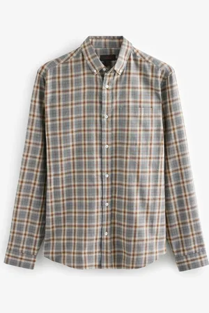 Next 100% Cotton Signature Brushed Flannel Check Long Sleeve Oxford Shirt4XL