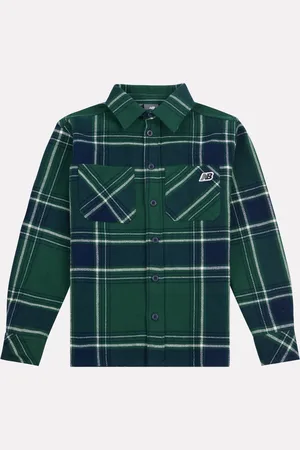 New Balance Boys 100% Cotton Premium Checked Shirt9