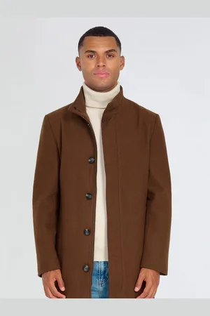Harry Brown George Wool Melton Coat with Funnel Neck44