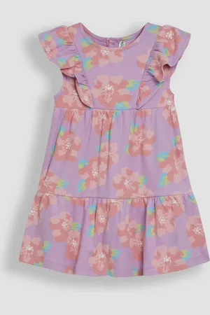 JoJo Maman Bébé Floral Print Frill Shoulder Summer Dress9298cm