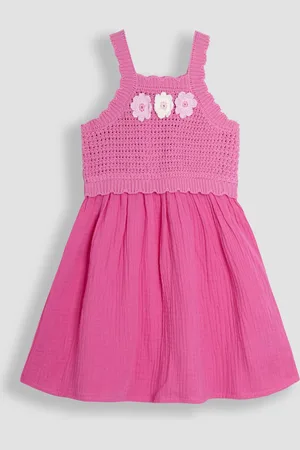 JoJo Maman Bébé Crochet & Cheesecloth Combo Summer Dress110116cm