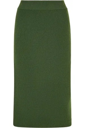 Yumi Rib Knitted Midi Column SkirtS