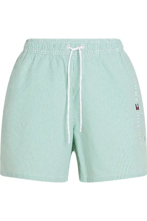 Tommy Hilfiger Halflange gestreepte zwembroek met trekkoordxlarge