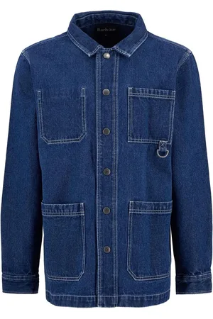 Barbour 100% Cotton Denim Grindle Overshirtmedium