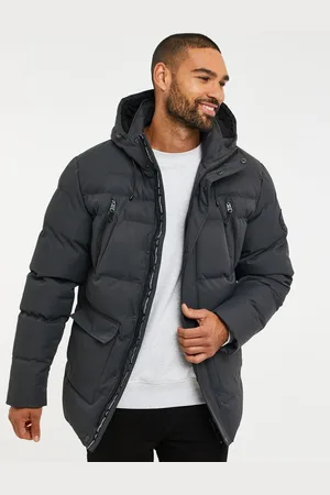 Threadbare Waterdichte pufferjas met capuchonL