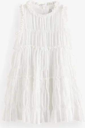 Next Shirred Ruffle Party Dress (3-16yrs)11 Jaar (146cm)