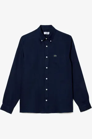 Lacoste Regular fit linnen overhemdLarge