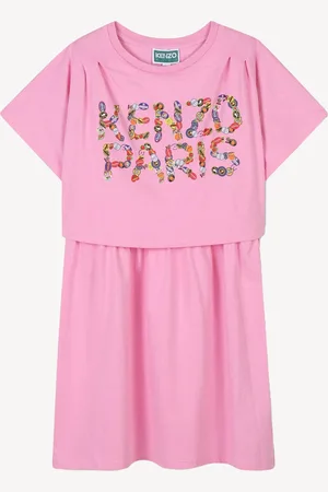 Kenzo Pink Short Sleeve Fruit Logo T-Shirt Dress4 Jaar (104cm)