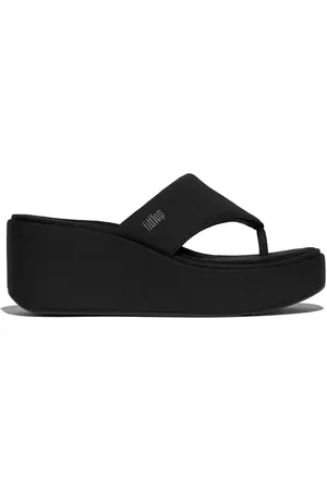 FitFlop Platfforms Wedge Toe Post Black Sandalseu39