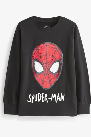 Next Spider Man 100% Cotton Long Sleeve Flippy Sequin T-Shirt (3-14yrs)7 Jaar (122cm)