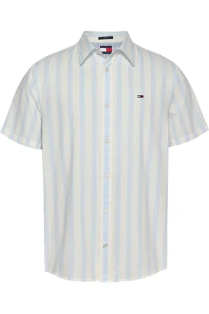 Tommy Hilfiger Regular Fit Linen Blend Stripe Short Sleeve ShirtX-Small