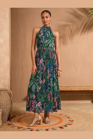 Love & Roses Mesh Halterneck Maxi Dress42