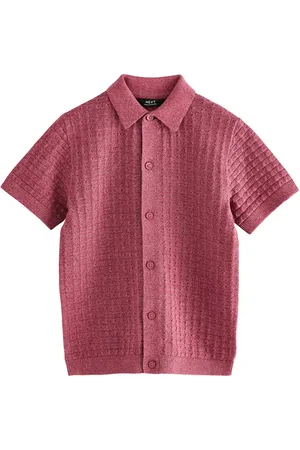 Next Gebreid poloshirt met korte mouwen en knoopsluiting van 100% katoen (3-16jr)166168cm