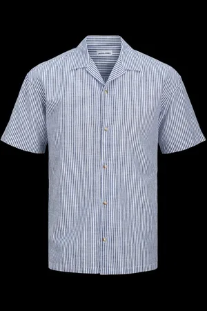 JACK & JONES Short Sleeve Striped Resort Shirtmedium