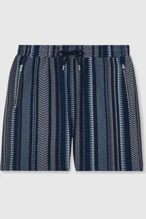 Reiss River Aztec-Stripe Drawstring ShortsS