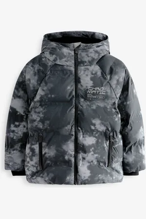 Next Met fleece gevoerde gewatteerde pufferjas met capuchon (3