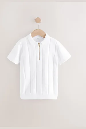 Next Knitted Zip Neck Polo Shirt (3-16yrs)122128cm