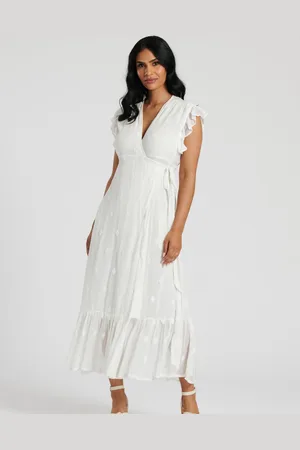 South Beach Midi-jurk met pailletten en wikkelontwerpEU 36 (UK 8)