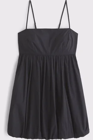 Abercrombie & Fitch Short Bubble Hem Strappy Black Dressmedium