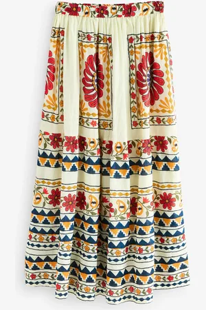 Next Elasticated Waist 100% Cotton Maxi Skirt38