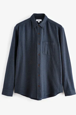 Next Shirt met geborstelde textuur en lange mouw van 100% katoen4XL