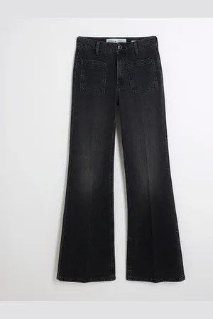 River Island Jeans met hoge taille en wijde pijpenEU 38 Regular (UK 10 R)