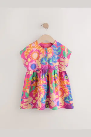 Next Short Sleeve 100% Cotton Jersey Dress (3mths-7yrs)8692cm