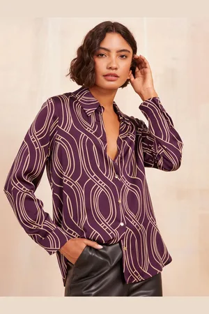 Friends Like These Satin Long Sleeve Button Through Shirt44