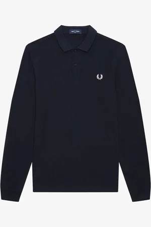 Fred Perry Effen poloshirt met lange mouwen van 100% katoenXL