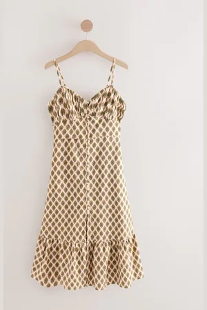 Next Linnen midi-jurk met knopenEU 40 Tall (UK 12 T)