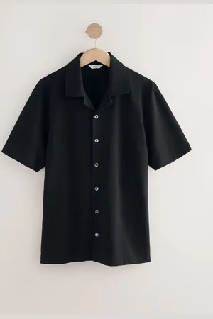 Next Jersey met textuur, korte mouwen en Cubaanse kraagX-large