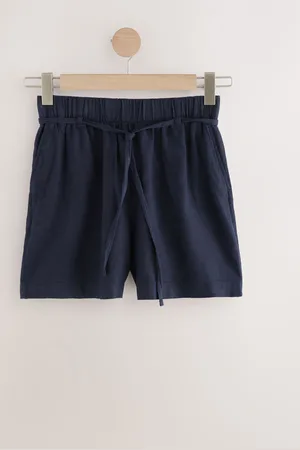 Next Tie Waist Linen Blend Boy Shorts42petite