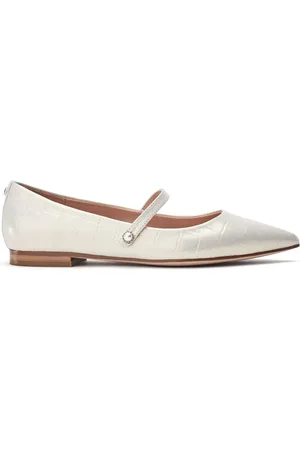 Moda In Pelle Flower Mary Jane Comfort Flat With Pointed Toe And Pearl Detail Shoeseu39