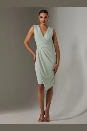 Jolie Moi Sleeveless Wrap Front Midi Dress44
