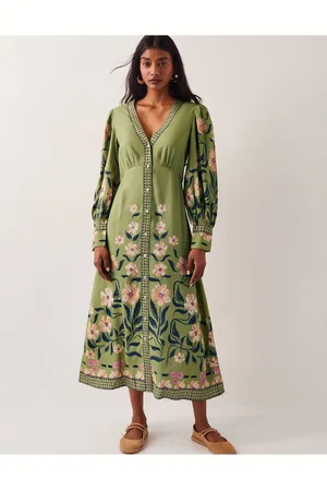 Monsoon Belle Floral Blouson Midi Dress46