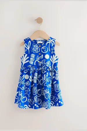 Next Sleeveless Peplum 100% Cotton Dress (3mths-8yrs)8692cm