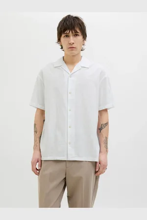 JACK & JONES Short Sleeve Striped Resort Shirtxlarge