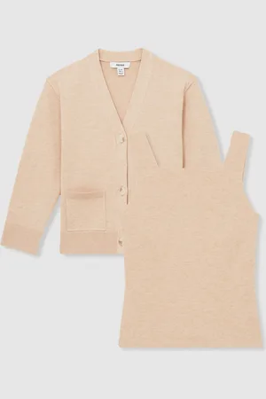 Reiss Harper Compact Knit Top And Cardigan Set11