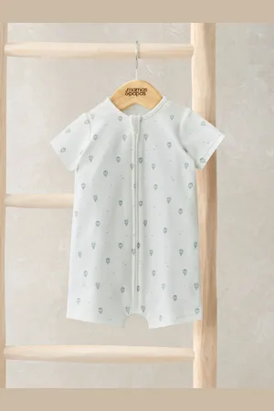 Mamas & Papas 100% Cotton Hot Air Balloon Shortie White Romper56cm