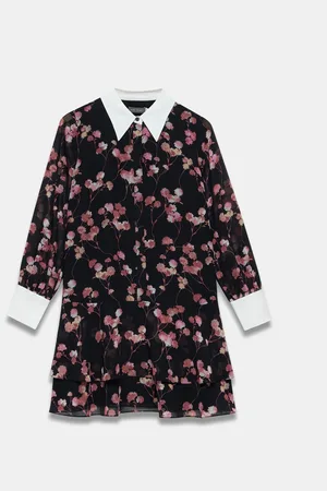 mint&berry Floral Print Mini Shirt DressXS